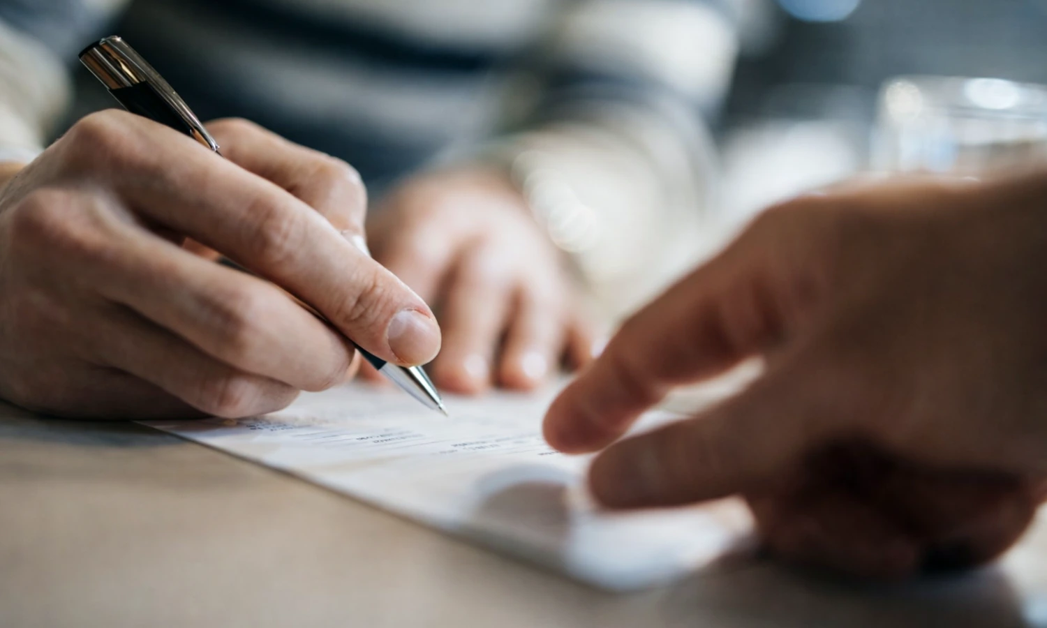 Completing a finance application